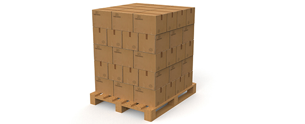 Pallet with boxes